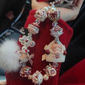 Original Cute Valentine Beaded bag charm/wallet charm/phone charm